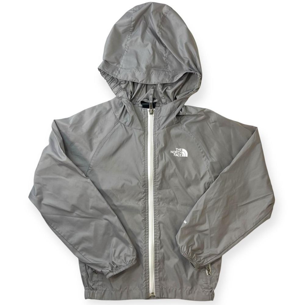 The North Face Hydrenalite Gray & White Hooded Jacket Youth Girls Size XS